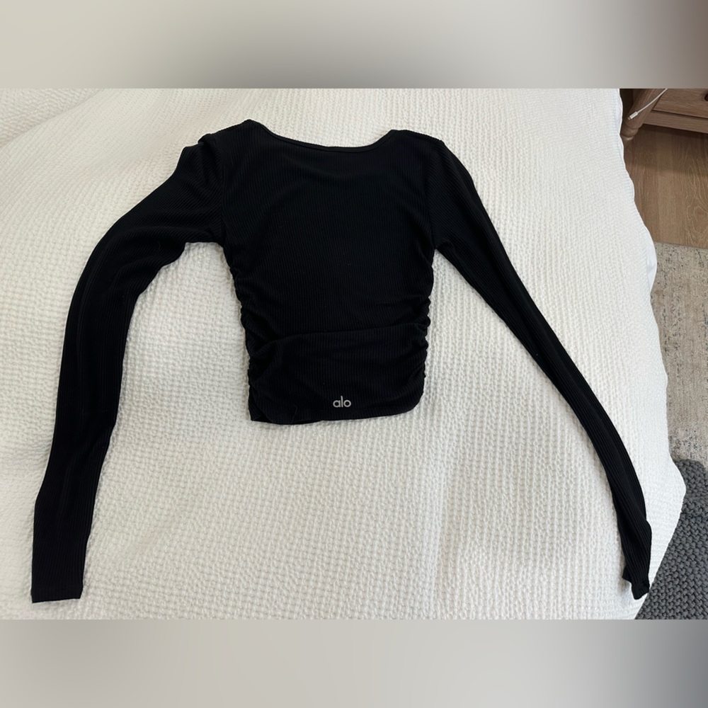 Alo Black Long Sleeve Top
